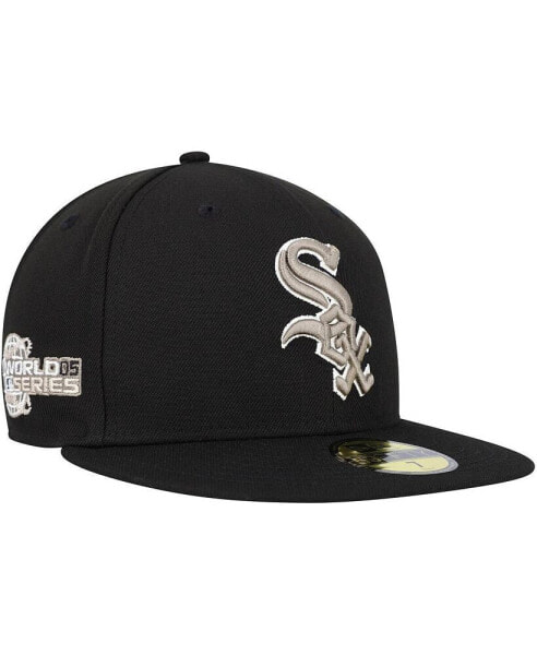 Men's Black Chicago White Sox Chrome Camo Undervisor 59FIFTY Fitted Hat