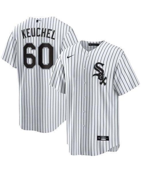 Men's Dallas Keuchel White, Black Chicago White Sox Home Replica Player Jersey