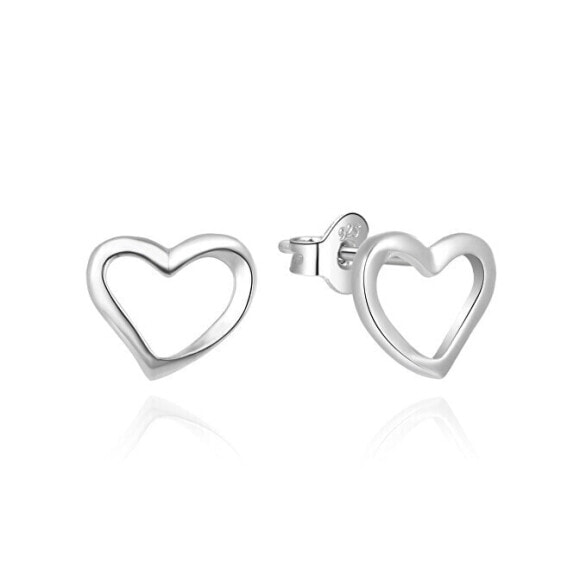 Delicate silver earrings Hearts AGUP2315L