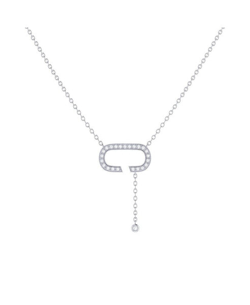 LuvMyJewelry celia C Design Bolo Adjustable Sterling Silver Diamond Lariat Women Necklace