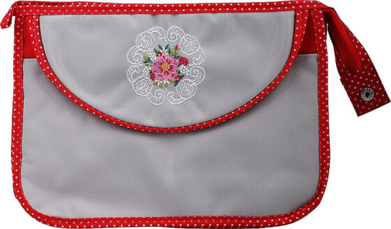 Kosmetiktasche Mandala 98178 grau-rot