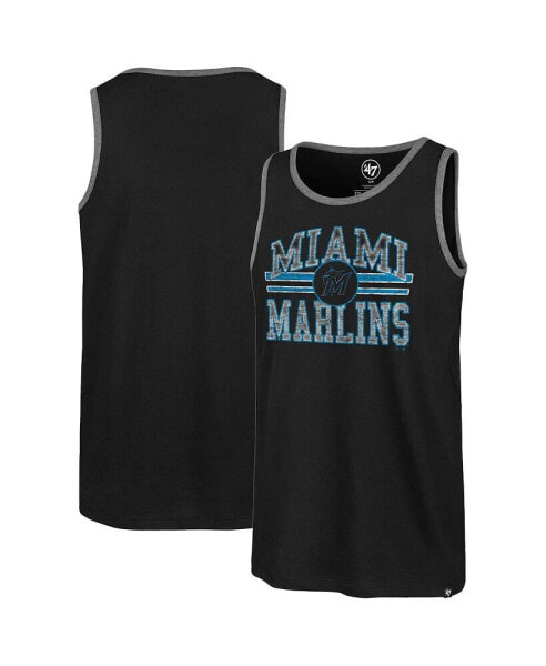 Men's Black Miami Marlins Winger Franklin Tank Top