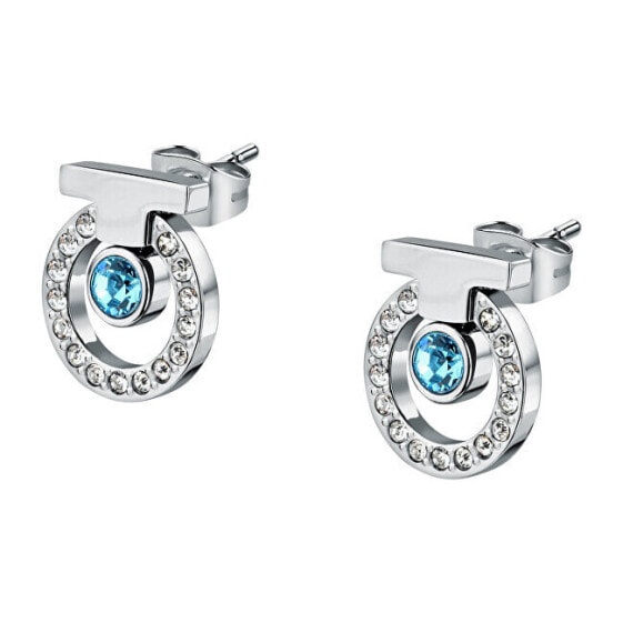 Elegant earrings with zircons T-Logo TJAXC59