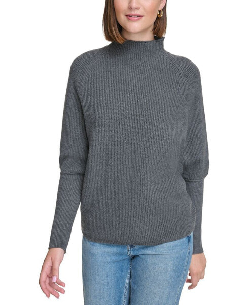 Women's Funnel Neck Dolman-Sleeve Sweater