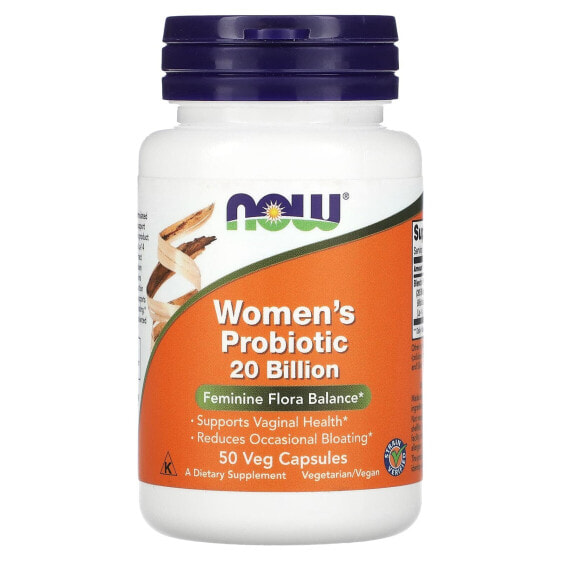 NOW Foods, пробиотик для женщин, 20 млрд КОЕ, 50 растительных капсул