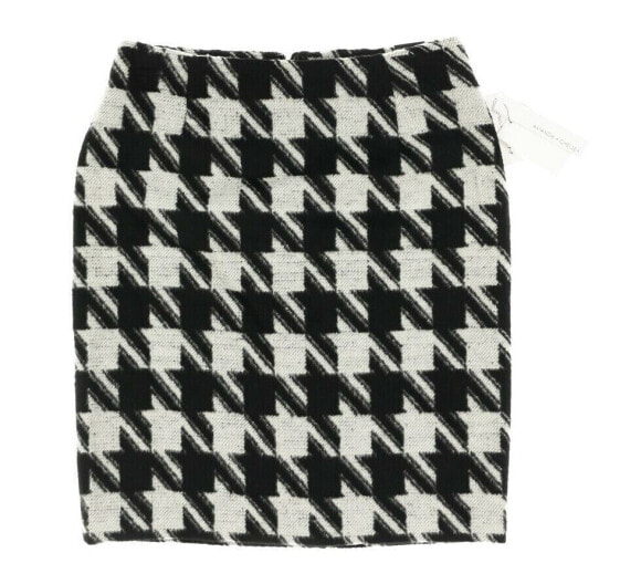 Amanda + Chelsea Black & White houndstooth pattern Women's Skirt Sz 0