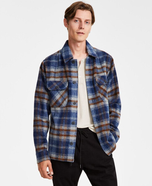 Men's Regular-Fit Plaid Shirt Jacket, Created for Macy's