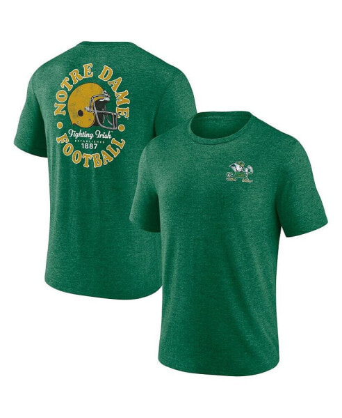 Men's Heather Green Notre Dame Fighting Irish Old-School Bold Tri-Blend T-shirt