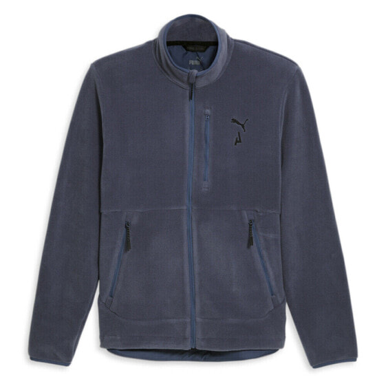 Puma Seasons Fleece Full Zip Jacket Mens Size L Casual Athletic Outerwear 52257