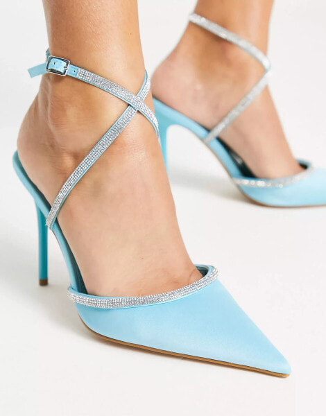 NA-KD pointy heeled stilettos in blue