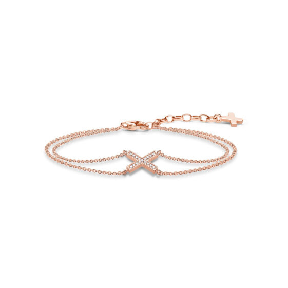 Thomas Sabo Damen Armband X mit Zirkonia Rosagold A1659-416-14-L19V