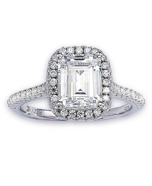 Кольцо Suzy Levian Emerald-cut CZ Engagement