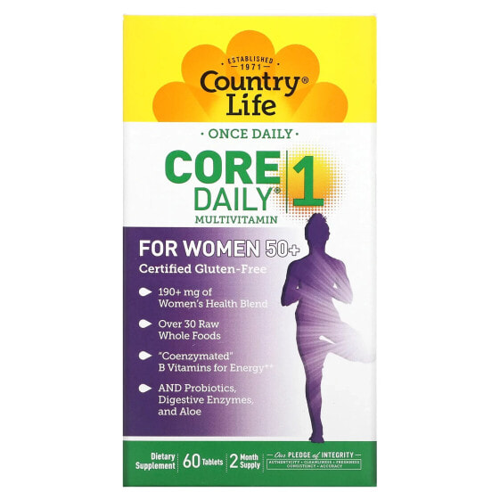 Витаминно-минеральный комплекс Country Life Core Daily-1 для женщин 50+, 60 таблеток