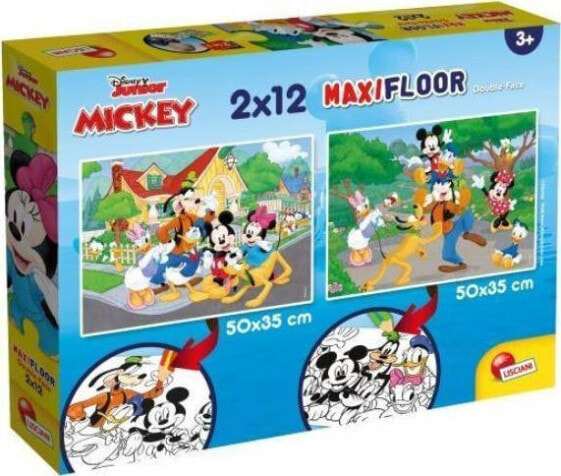 Lisciani Puzzle Supermaxi 2x12 Myszka Mikki