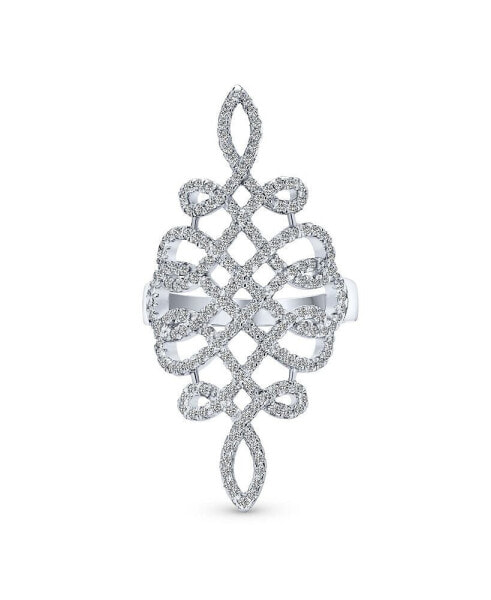 Кольцо Bling Jewelry Infinite Swirl CZ Statement