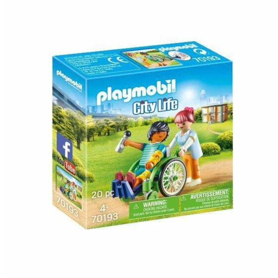 Игровой набор Playmobil Patient in Wheelchair City Life (Гражданская Жизнь) 20 частей
