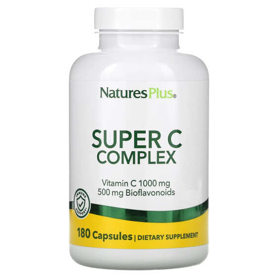 NaturesPlus, Суперкомлекс витаминов С, 180 растительных капсул