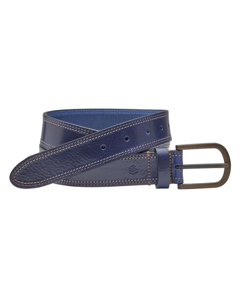 Men's Double Contrast Stitched Belt