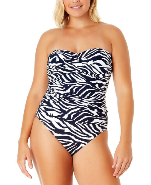 Women's Twist-Front Strapless One Piece Swimsuit