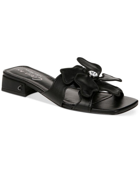 Women's Jolie Flower Block-Heel Slide Sandals