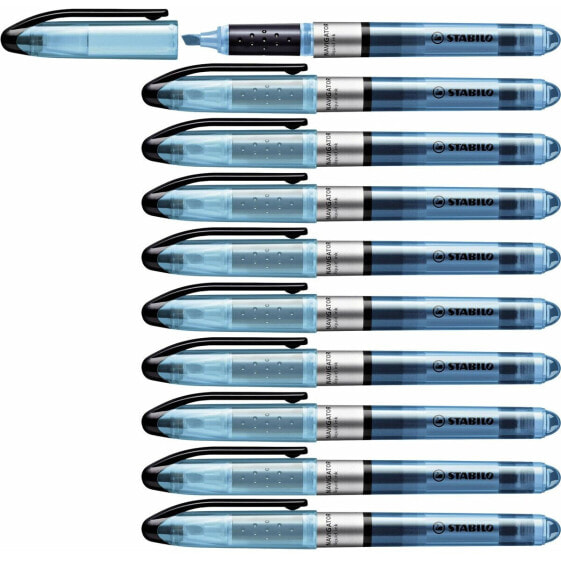 Флуоресцентный маркер Stabilo Navigator Синий 10 Предметы (1 штук)