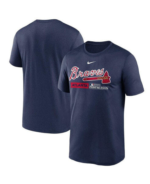 Men's Navy Atlanta Braves 2023 Postseason Authentic Collection Dugout T-shirt