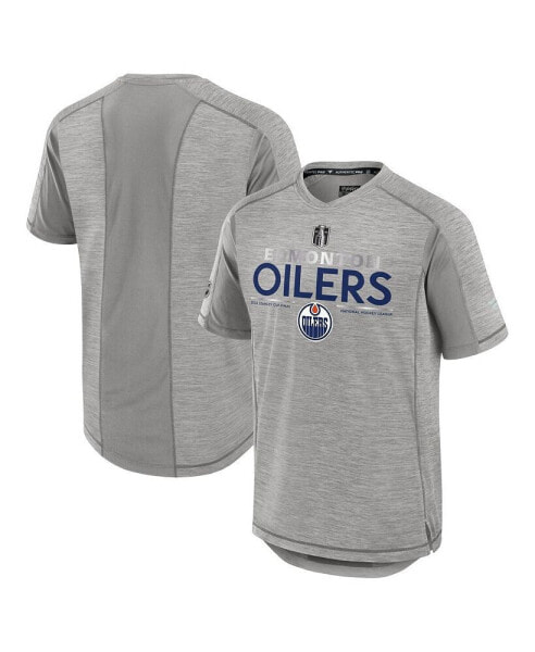 Men's Gray Edmonton Oilers 2024 Stanley Cup Final Authentic Pro T-Shirt