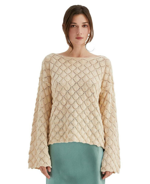 Women's Attina Crochet Sweater Top