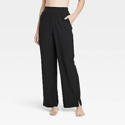Women's Woven High-Rise Straight Leg Pants - All In Motion Black XS