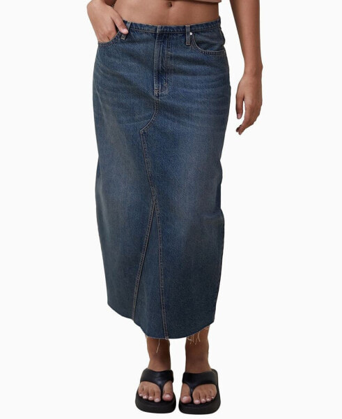 Women's Maxi Denim Skirt