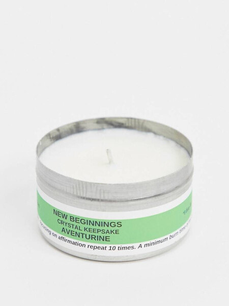 Psychic Sisters New Beginnings Crystal Infused Affirmation Candle