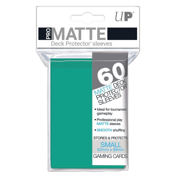 ULP84152 Ultra Pro 60ct Pro-Matte Aqua Small Deck Protectors