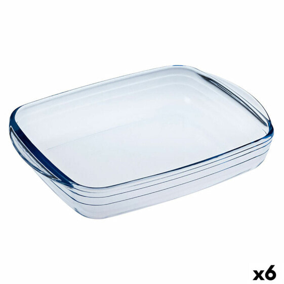 Прямоугольная форма для выпечки Ô Cuisine Ocuisine Vidrio Прозрачное Стекло 23 x 15 x 5 см Прямоугольная (6 штук)