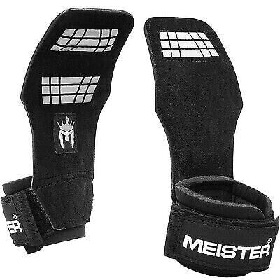 Meister Elite Leather Lifitng Grips Pair with Gel Padding - XS