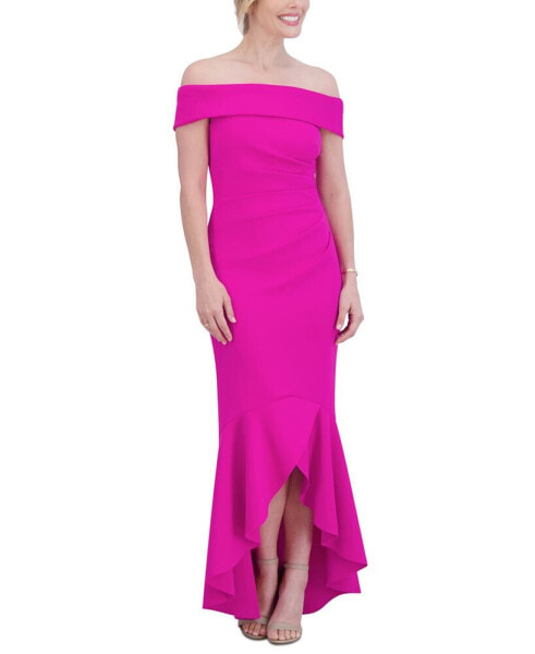 Women's High-Low Off-The-Shoulder Gown