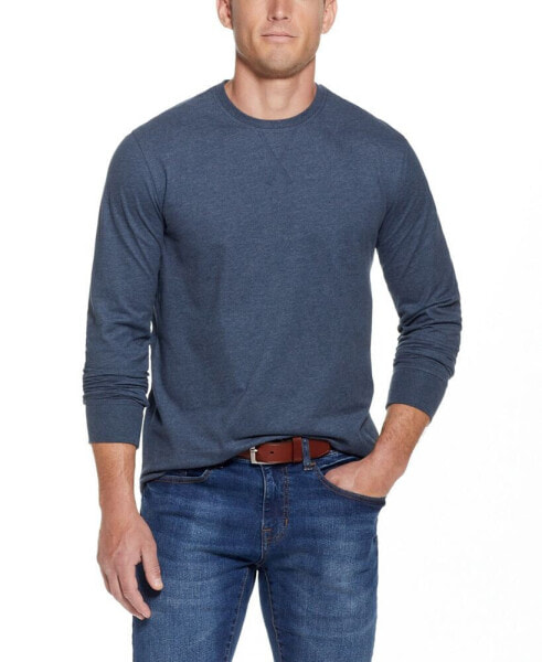 Men's Long Sleeved Brushed Jersey Crew Neck T-shirt