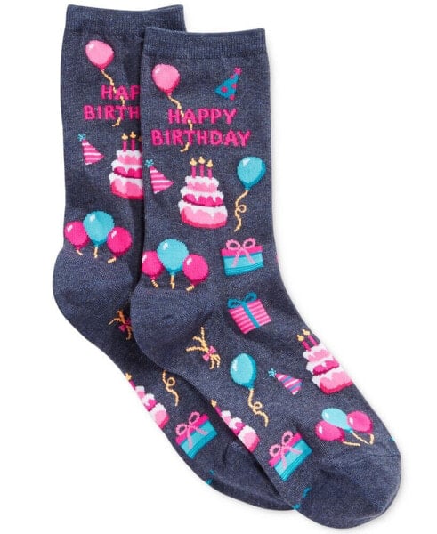 Women's Happy Birthday Fashion Crew Socks