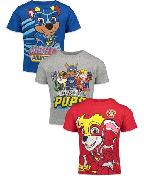 Toddler Boys Paw Patrol Chase Marshall 3 Pack Short Sleeve Tees Toddler|Child