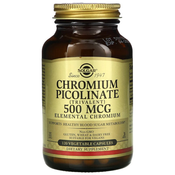 Chromium Picolinate, 500 mcg, 120 Vegetable Capsules