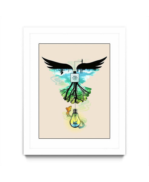 Enkel Dika Dream Catcher II White Framed Print 24" x 32"