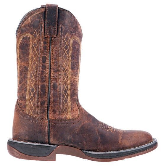 Laredo Bennett Distressed Square Toe Cowboy Mens Brown Dress Boots 7454