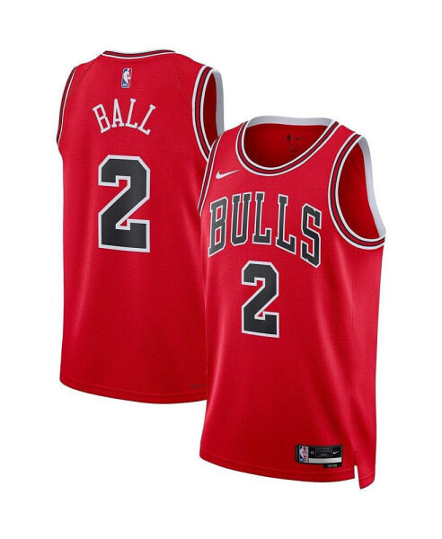 Men's and Women's Lonzo Ball Red Chicago Bulls Swingman Jersey - Icon Edition
