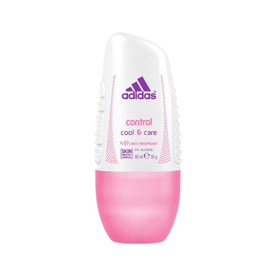 adidas Control Cool & Care Deo Roller für Damen, Antitranspirant Deo Roll-on hält den ganzen Tag frisch & ist sanft zur Haut, pH-hautfreundlich, 1 x 50 ml