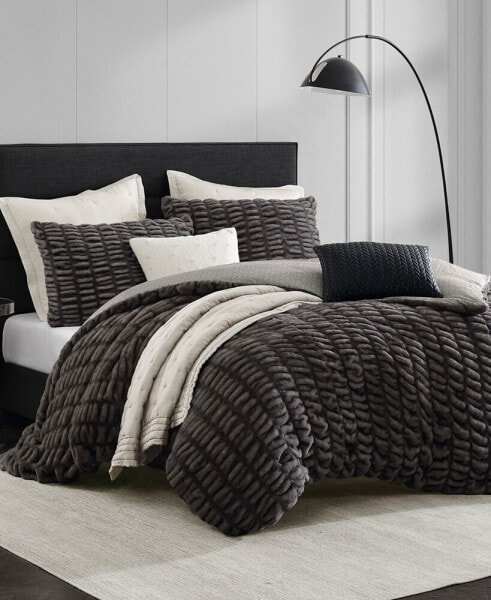 Ruched 3 Piece Duvet Cover Set, King
