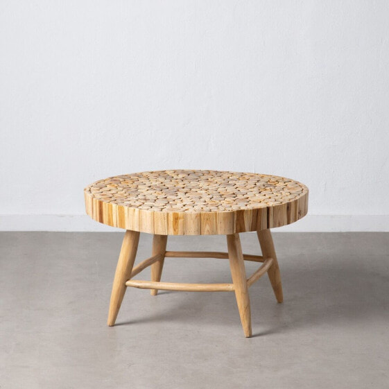 Кофейный столик BB Home модель "Круговой" из древесины тика 80 x 80 x 45 см