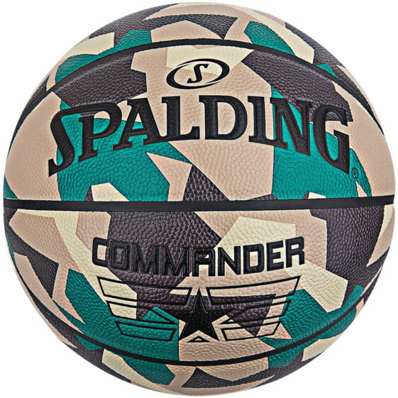 Баскетбольный мяч Спортивный Commander Poly Spalding 84589Z коричневая синтетическая кожа 7