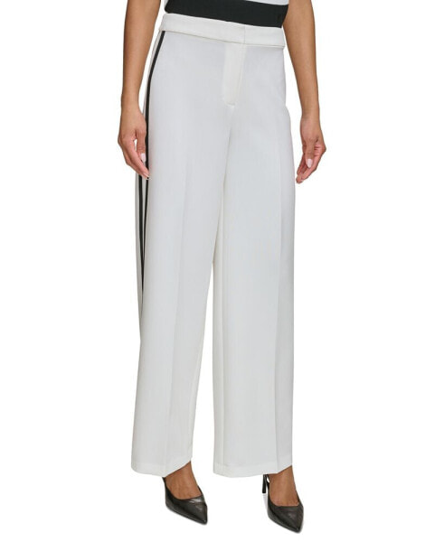 Women's Side-Striped Wide-Leg Pants