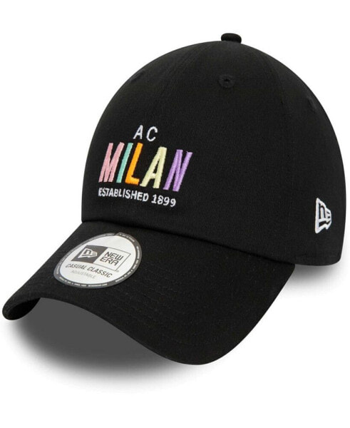 Men's Black AC Milan Wordmark 9Twenty Adjustable Hat