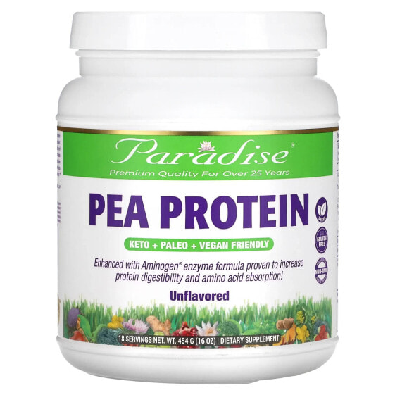 Pea Protein, Unflavored, 16 oz (454 g)