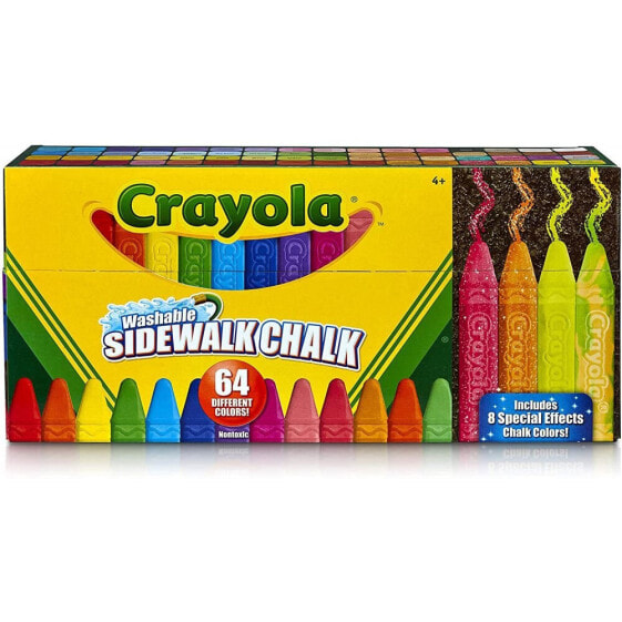 Crayola Washable Sidewalk Chalk Набор цветных мелков для рисования на асфальте
